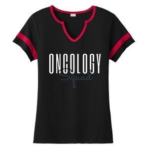 Oncology Nurse Squad Cancer Team Funny Gift Ladies Halftime Notch Neck Tee