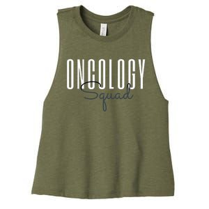 Oncology Nurse Squad Cancer Team Funny Gift Women's Racerback Cropped Tank