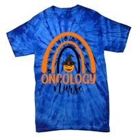 Oncology Nurse Spooky Halloween Pumpkin Rainbow Nursing Gift Tie-Dye T-Shirt