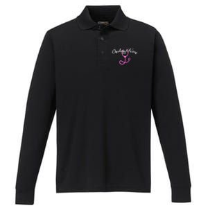 Oncology Nurse Stethoscope Cute Gift Medical Nursing Ons Performance Long Sleeve Polo