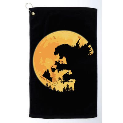 Oh No Santa Christmas Dinosaur Golf Towel