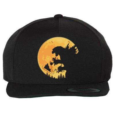 Oh No Santa Christmas Dinosaur Wool Snapback Cap