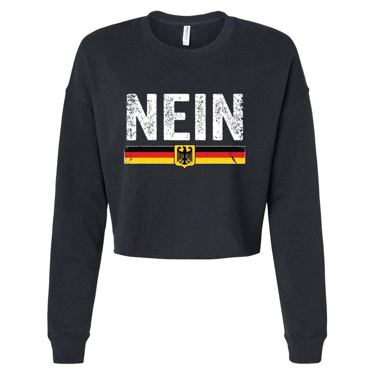 Oktoberfest Nein Shirts Vintage Germany Flag Cropped Pullover Crew