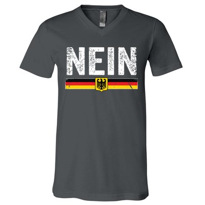 Oktoberfest Nein Shirts Vintage Germany Flag V-Neck T-Shirt