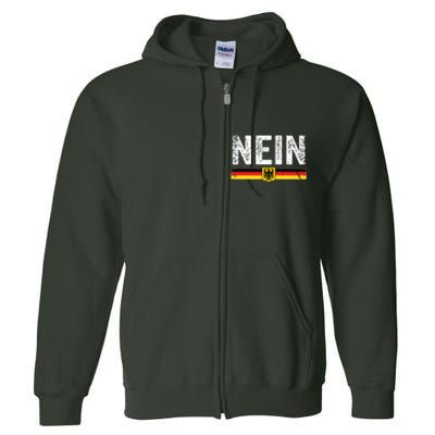 Oktoberfest Nein Shirts Vintage Germany Flag Full Zip Hoodie