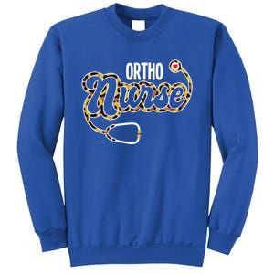 Ortho Nurse Stethoscope Heart Leopard Rn Orthopedic Nursing Gift Sweatshirt