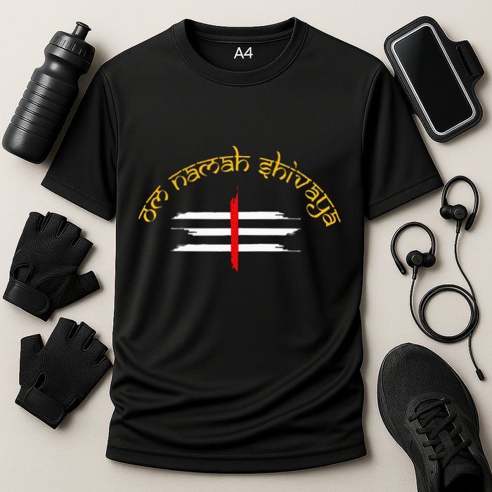 Om Namah Shivaya Tripundra Symbol Of Shiva Cooling Performance Crew T-Shirt