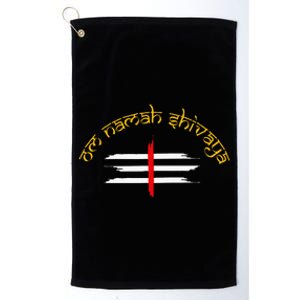 Om Namah Shivaya Tripundra Symbol Of Shiva Platinum Collection Golf Towel