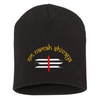 Om Namah Shivaya Tripundra Symbol Of Shiva Short Acrylic Beanie
