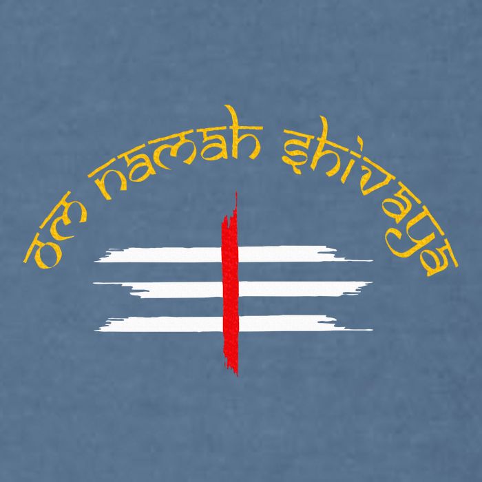 Om Namah Shivaya Tripundra Symbol Of Shiva Garment-Dyed Sweatshirt