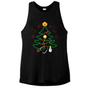 Oh Nursing Tree Stethoscope Christmas Tree Rn Nurse Doctor Gift Ladies PosiCharge Tri-Blend Wicking Tank