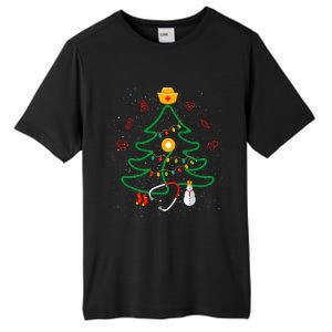 Oh Nursing Tree Stethoscope Christmas Tree Rn Nurse Doctor Gift Tall Fusion ChromaSoft Performance T-Shirt