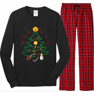 Oh Nursing Tree Stethoscope Christmas Tree Rn Nurse Doctor Gift Long Sleeve Pajama Set