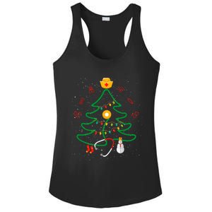 Oh Nursing Tree Stethoscope Christmas Tree Rn Nurse Doctor Gift Ladies PosiCharge Competitor Racerback Tank