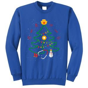 Oh Nursing Tree Stethoscope Christmas Tree Rn Nurse Doctor Gift Sweatshirt