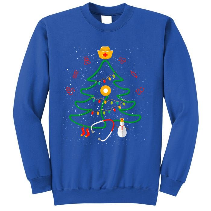 Oh Nursing Tree Stethoscope Christmas Tree Rn Nurse Doctor Gift Sweatshirt