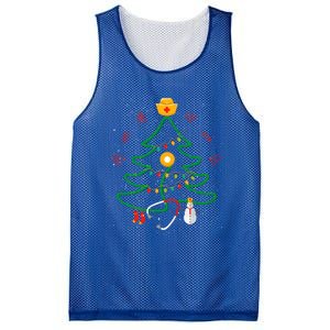 Oh Nursing Tree Stethoscope Christmas Tree Rn Nurse Doctor Gift Mesh Reversible Basketball Jersey Tank