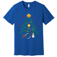 Oh Nursing Tree Stethoscope Christmas Tree Rn Nurse Doctor Gift Premium T-Shirt