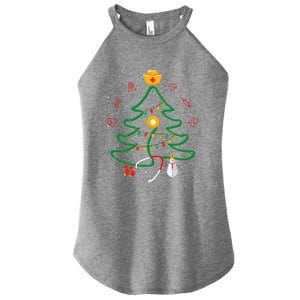 Oh Nursing Tree Stethoscope Christmas Tree Rn Nurse Doctor Gift Women's Perfect Tri Rocker Tank