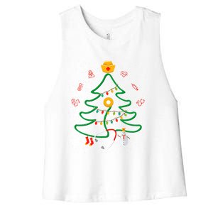 Oh Nursing Tree Stethoscope Christmas Tree Rn Nurse Doctor Gift Women's Racerback Cropped Tank