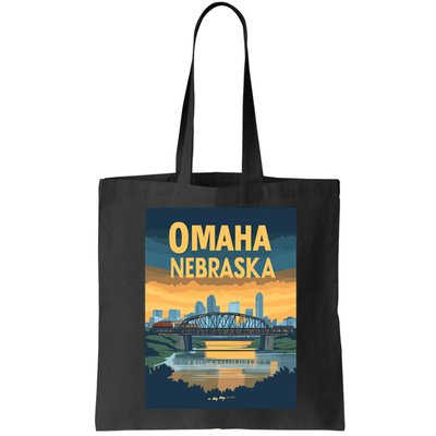 Omaha Nebraska Travel Poster Bag