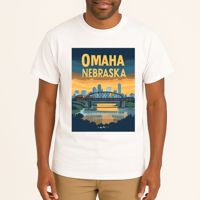 Omaha Nebraska Travel Poster Tall T-Shirt
