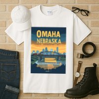 Omaha Nebraska Travel Poster Tall T-Shirt