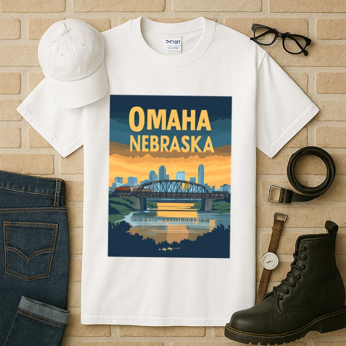 Omaha Nebraska Travel Poster Tall T-Shirt