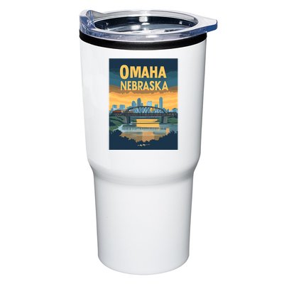 Omaha Nebraska Travel Poster Tumbler