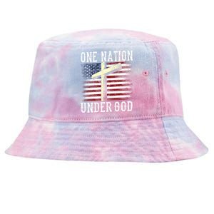 One Nation Under God America American Us Usa Patriotic Us Gift Tie-Dyed Bucket Hat