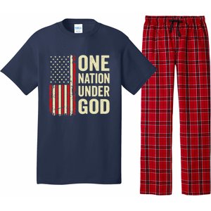 One Nation Under God Patriotic Christian USA Flag Pajama Set