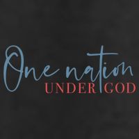 One Nation Under God American Cross Gift 7 Panel Mesh Trucker Snapback Hat