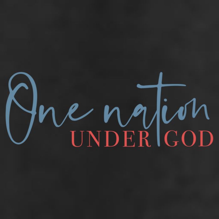 One Nation Under God American Cross Gift 7 Panel Mesh Trucker Snapback Hat