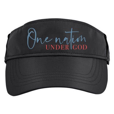 One Nation Under God American Cross Gift Adult Drive Performance Visor
