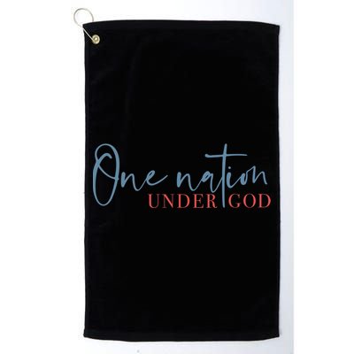 One Nation Under God American Cross Gift Golf Towel