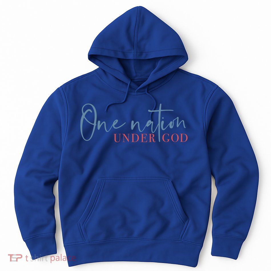 One Nation Under God American Cross Gift Hoodie