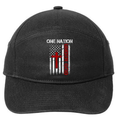 One Nation Under God American Christian Flag 7-Panel Snapback Hat