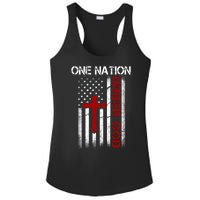 One Nation Under God American Christian Flag Ladies PosiCharge Competitor Racerback Tank