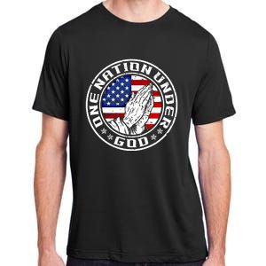 One Nation Under God 4th Of July Independence Day Prayer Meaningful Gift Adult ChromaSoft Performance T-Shirt