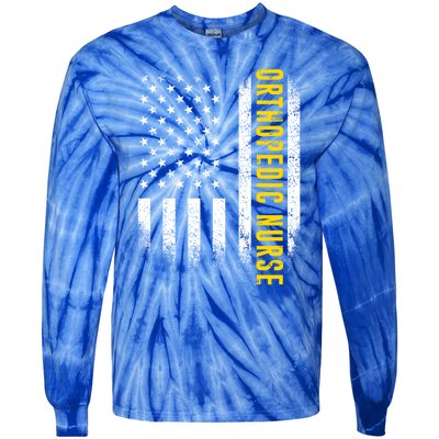 Orthopedic Nurse Usa America Skills Ortho Nursing Rn Cute Gift Tie-Dye Long Sleeve Shirt