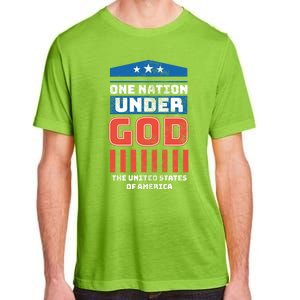 One Nation Under God Patriotic America Flag 4th Of July Gift Adult ChromaSoft Performance T-Shirt