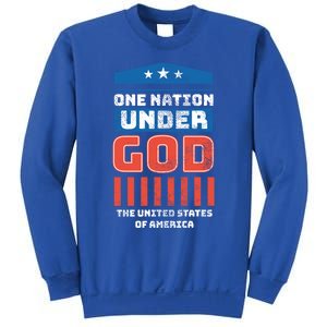 One Nation Under God Patriotic America Flag 4th Of July Gift Sweatshirt