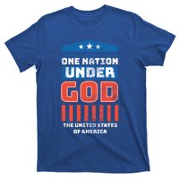 One Nation Under God Patriotic America Flag 4th Of July Gift T-Shirt