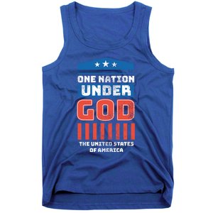 One Nation Under God Patriotic America Flag 4th Of July Gift Tank Top