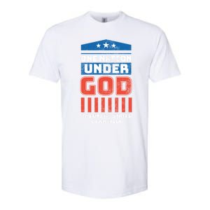 One Nation Under God Patriotic America Flag 4th Of July Gift Softstyle CVC T-Shirt