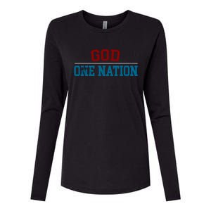 One Nation Under God American Christian Patriotic Pride Great Gift Womens Cotton Relaxed Long Sleeve T-Shirt