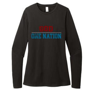 One Nation Under God American Christian Patriotic Pride Great Gift Womens CVC Long Sleeve Shirt