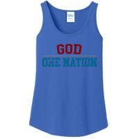 One Nation Under God American Christian Patriotic Pride Great Gift Ladies Essential Tank