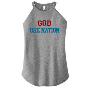 One Nation Under God American Christian Patriotic Pride Great Gift Women's Perfect Tri Rocker Tank