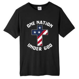 One Nation Under God Patriotic Christian Meaningful Gift Tall Fusion ChromaSoft Performance T-Shirt